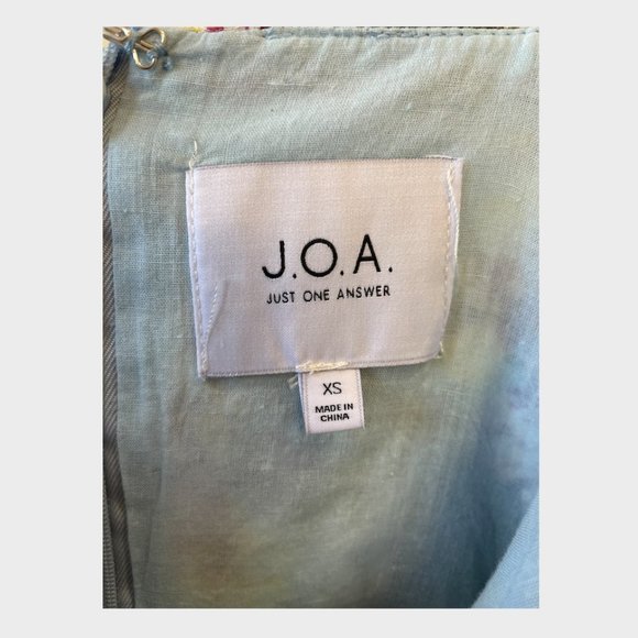 Tropical Floral Print Faux Wrap Dress - Picture 5 of 5